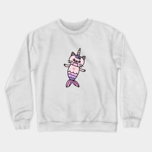 Cute Cat Mermaid Unicorn Fish Crewneck Sweatshirt